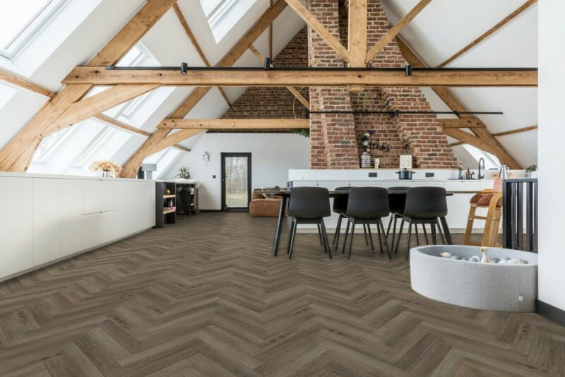 COREtec Authentics Fischgrät Halifax mit Kork Trittschalldämmung Vinylboden Klick - Image 5
