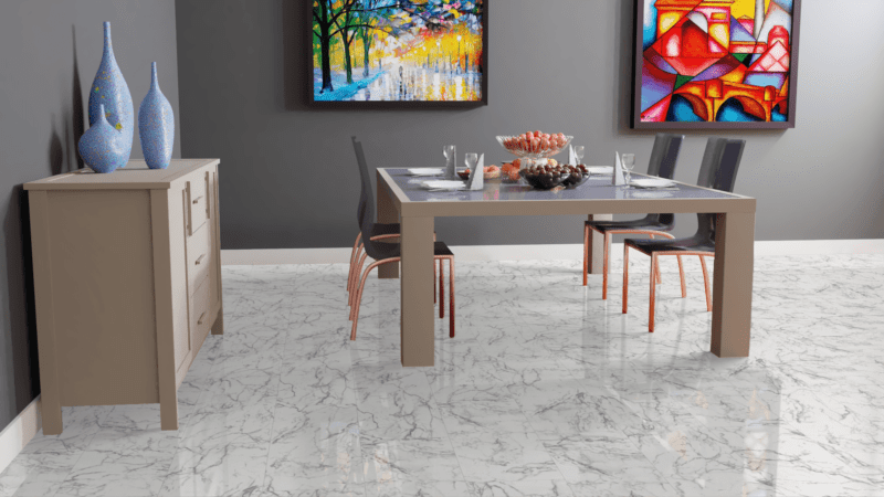 Kronotex Falquon Stone 2.0 XL Fliesenoptik Glamour Hochglanz Carrara Marmor Laminat - Image 2