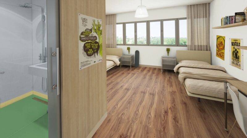 Coreluxe Rigid Nussbaum Teak Vinylboden mit Trittschalldämmung Klick - Image 2