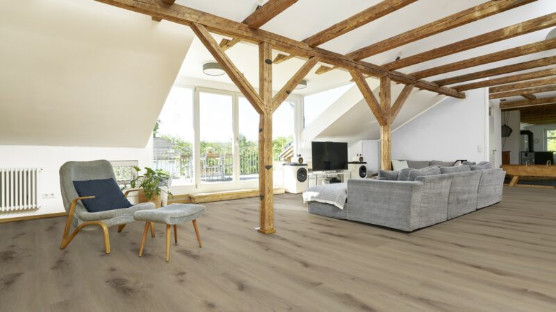 EcoPur Eiche Night SPC mit integrierte Trittschalldämmung Vinylboden Click - Image 3