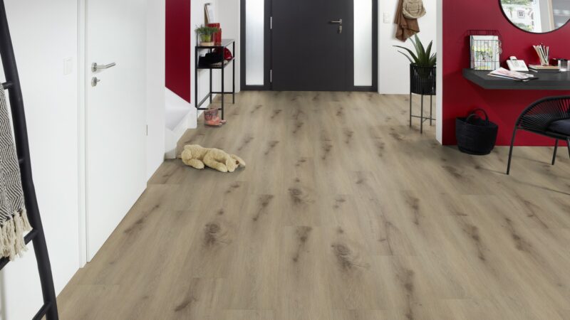 EcoPur Eiche Night SPC mit integrierte Trittschalldämmung Vinylboden Click