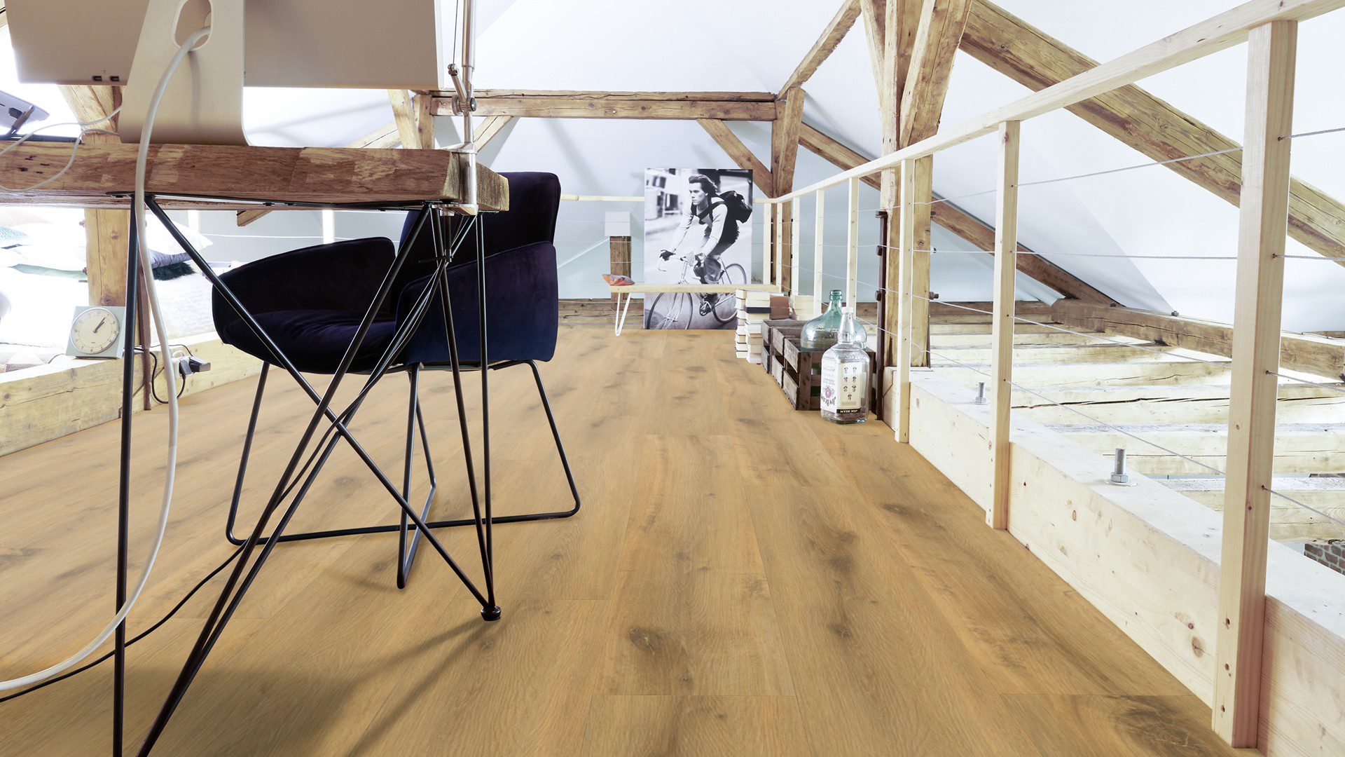 EcoPur Eiche Twister SPC mit integrierte Trittschalldämmung Vinylboden Click