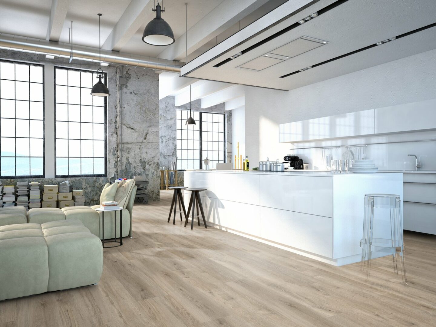 Gerflor Virtuo Clic Rigid Acoustic 1026 Baita Taupe Vinylboden Klick – Bild 3