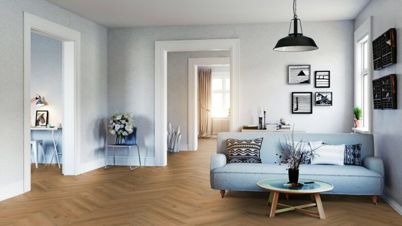 GreenLine Daisy Herringbone mit integrierter Trittschalldämmung Vinylboden Klick - Image 5