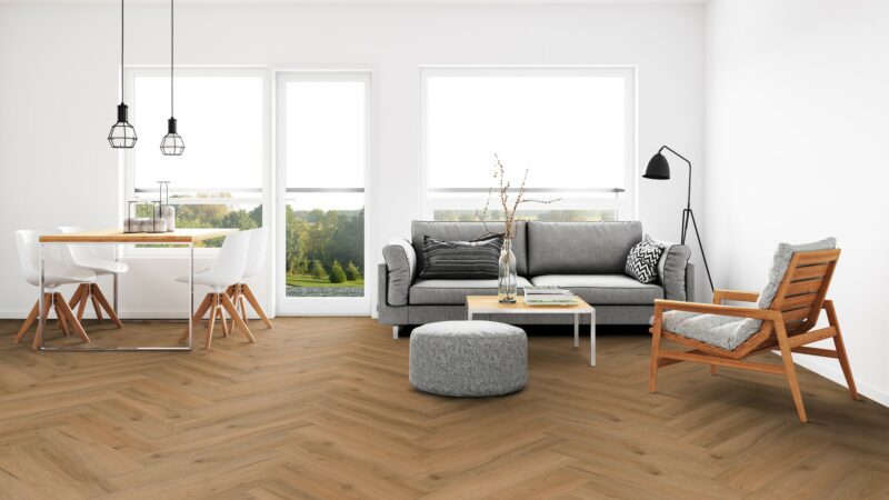 GreenLine Daisy Herringbone mit integrierter Trittschalldämmung Vinylboden Klick - Image 4