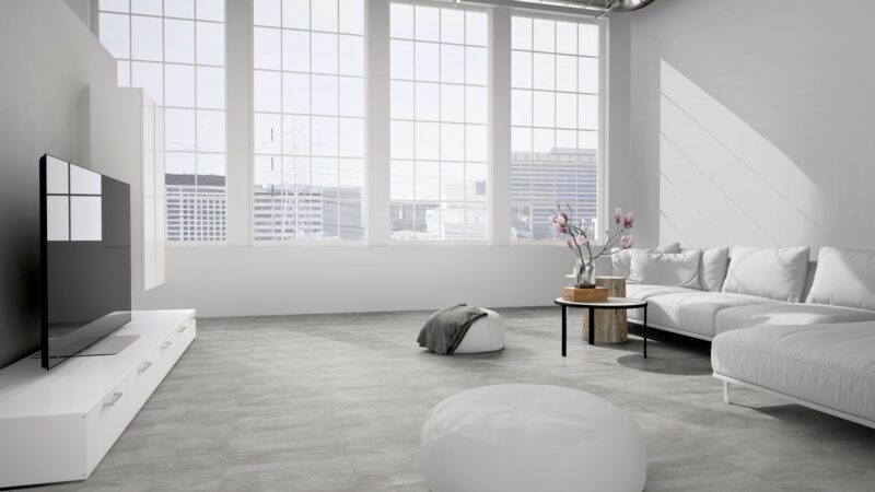 GreenLine Silent XL Stone Fliesenoptik Sichtestrich hell mit Trittschalldämmung Vinylboden - Image 7