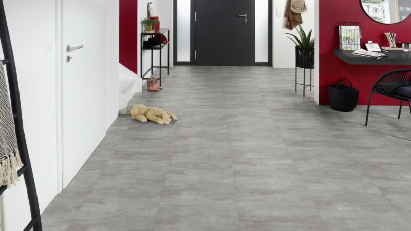 GreenLine Silent XL Stone Fliesenoptik Sichtestrich hell mit Trittschalldämmung Vinylboden - Image 2