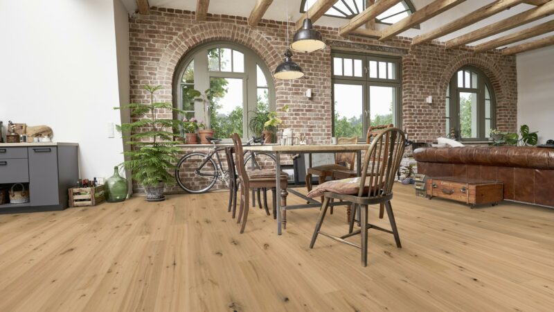 Woodburn Eiche handgehobelt rustikal Natur geölt Landhausdiele Fertigparkett Klick - Image 6