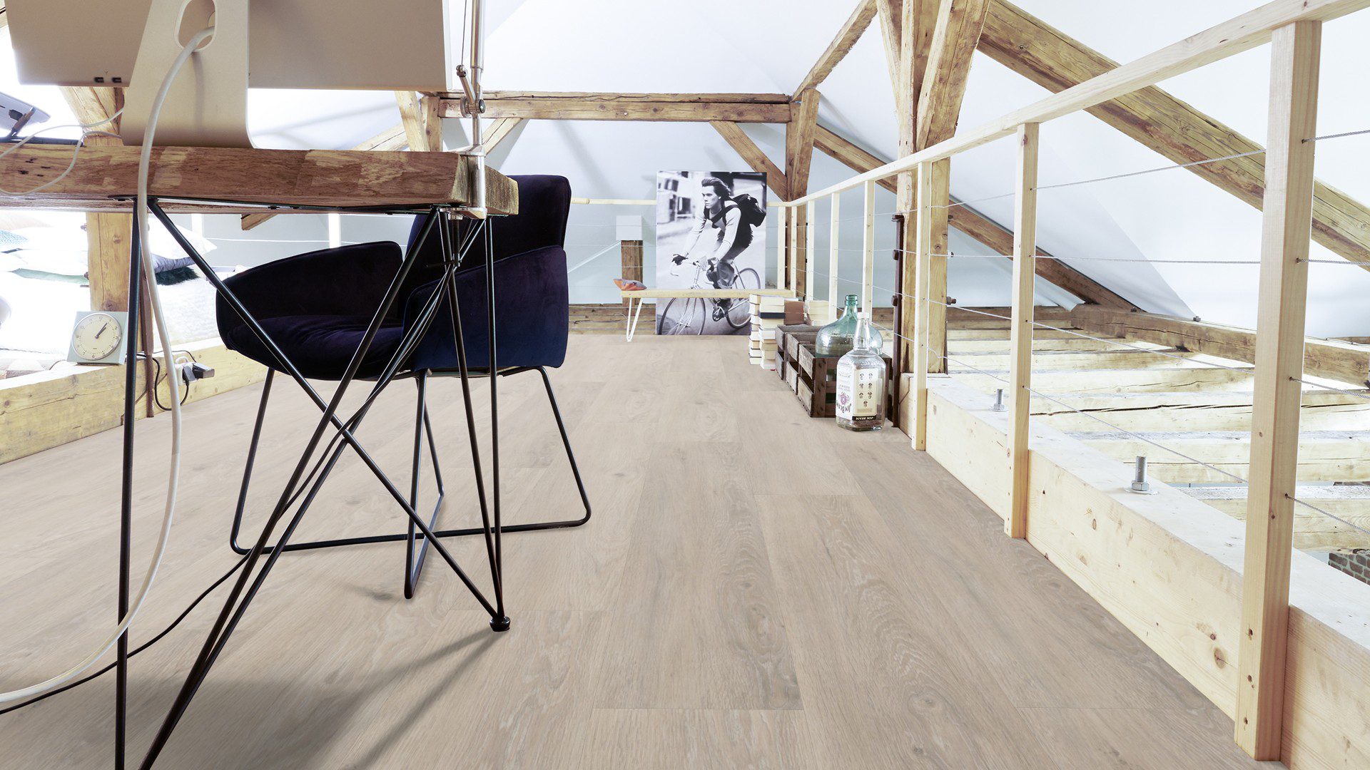 X-Citing Eiche Harmony white SPC mit integrierte Trittschalldämmung Vinylboden Click – Bild 4