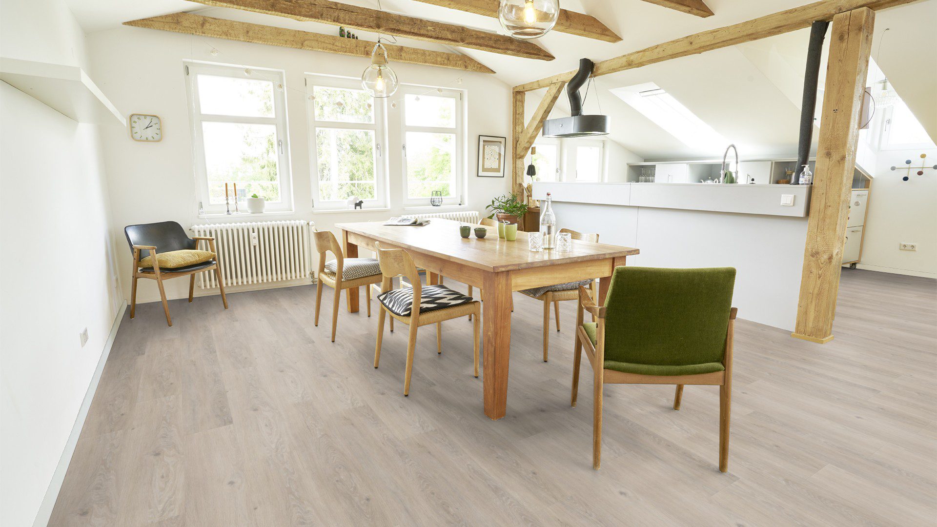 X-Citing Eiche Harmony white SPC mit integrierte Trittschalldämmung Vinylboden Click – Bild 7