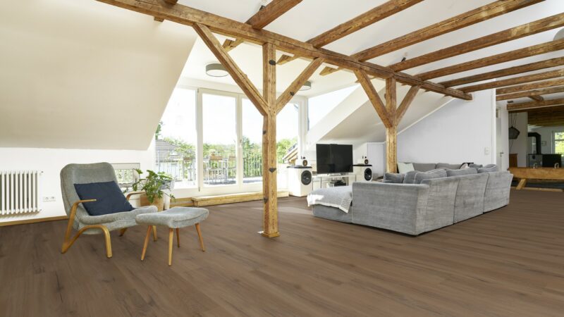 X-Citing Eiche Rustic Dark SPC mit integrierte Trittschalldämmung Vinylboden Click - Image 7