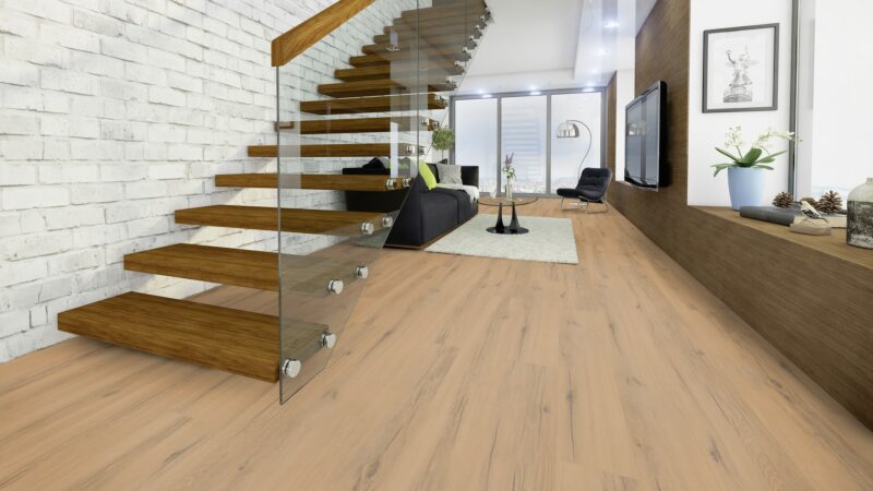 X-Citing Eiche Rustic beige SPC mit integrierte Trittschalldämmung Vinylboden Click - Image 2