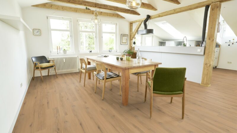 X-Citing Eiche Rustic beige SPC mit integrierte Trittschalldämmung Vinylboden Click - Image 8