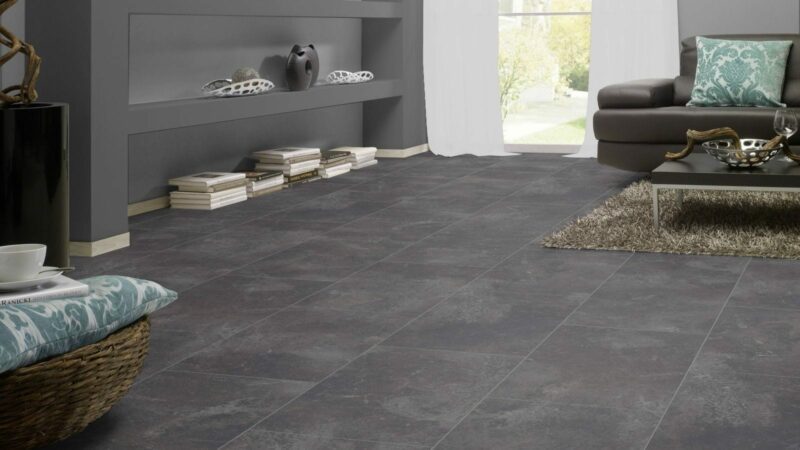 Kronotex Mega Fliesenoptik Himalaya - Schiefer anthrazit Laminat - Image 2