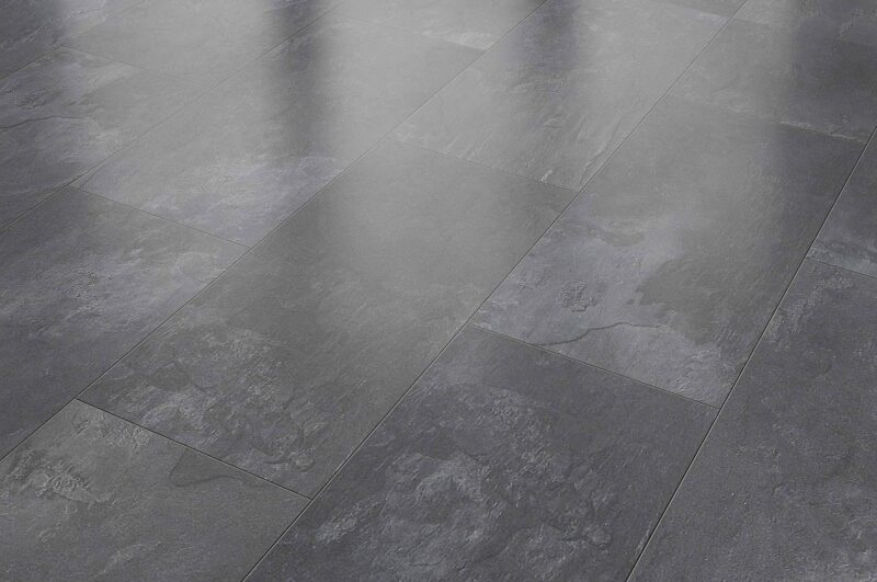 Classen Visiogrande Fliesenoptik Ölschiefer wasserresistente - Schiefer schwarz Laminat