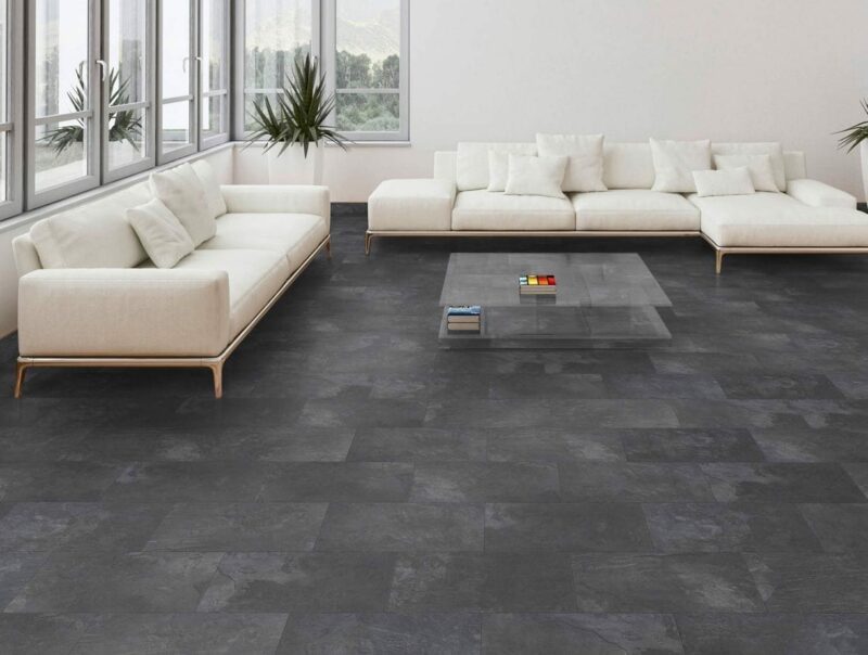 Classen Visiogrande Fliesenoptik Ölschiefer wasserresistente - Schiefer schwarz Laminat - Image 4