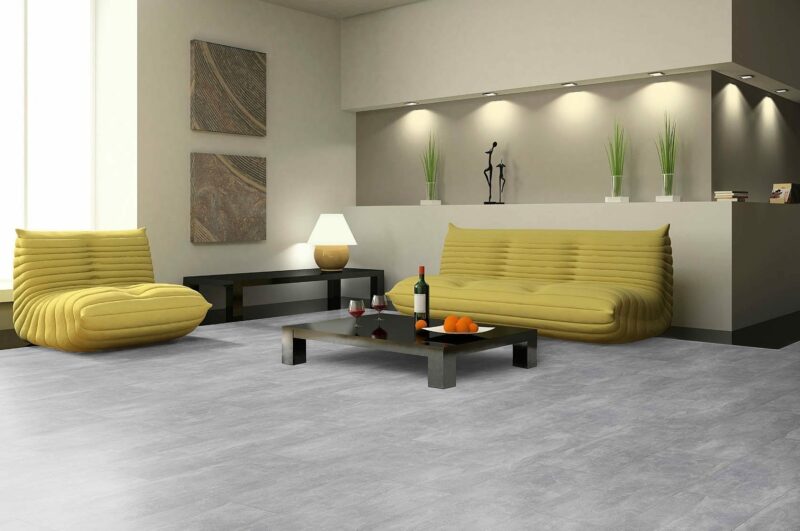 Classen Visiogrande Fliesenoptik Sottofondo Grigio - Sichtestrich hell Laminat - Image 3