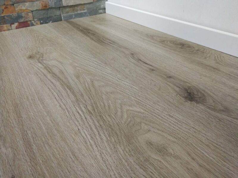Living Vera Eiche beige grau Landhausdiele Vinylboden - HDF-träger mit Trittschalldämmung