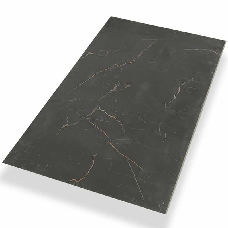 Decoflooring Fliese SOLID ROCK XXL Dark Marmor mit Trittschalldämmung Vinylboden Klick